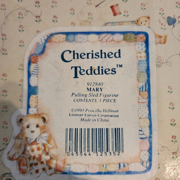 Vintage Retired Mary Cherished Teddies Sleding - Picture 5 of 5
